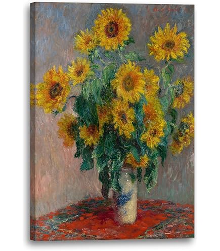 1art1 Claude Monet Poster „Eine Allee In Giverny“ – Leinwandbild 80x60 Cm, Auf Keilrahmen, Made In Germany