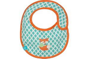 LÄSSIG Baby Lätzchen wasserabweisend Klettverschluss Baumwolle/Baby Bib Small, Little Tree Fox