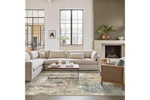 BEIMO Modern Abstract Rugs Living Room, Rugs for Bedroom 160x230CM Machine Non-Slip Washable Rug Olive Grey Carpet Faux Short Pile Area Rug for Dining Room Kitchen Office