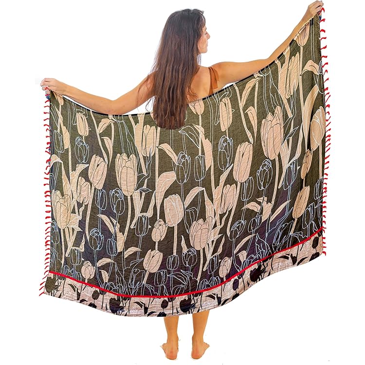 Ciffe Sarong Pareo - 35 Verschiedene Modelle | Strandtuch & Wickelrock Mit Kokosnuss-Schließe