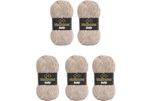 Wollbiene Softy, 5 gomitoli di lana di ciniglia da 100 g, 500 g (tortora 91)