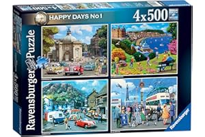 Ravensburger Happy Days Collection No.1 Look North 4x 500 Piece Jigsaw Puzzle for Adults and Kids Age 10 Years Up