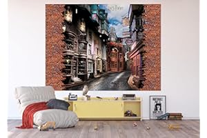 AG DESIGN AFTDXL AFTDXL 1980 Papier peint photo pour chambre d'enfant Harry Potter Diagon Alley 252 x 182 cm 4 pièces