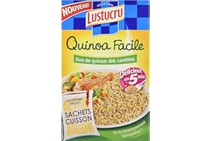 Lustucru Quinoa Facile Duo Quinoa/Blé/Lentilles Sachet Cuisson 300 g