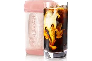 HyperChiller HC2RG Patented Iced Coffee/Beverage Cooler, New, Improved,Stronger and More Durable! Ready in One Minute, Reusable for Iced Tea, Wine, Spirits, Alcohol, Juice, Rose Gold