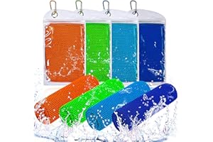 newsbirds 4 Packs Cooling Towel (40"x12"), Soft Breathable Instant Towel Fast Drying Super Absorbent Ultra Compact Cooling Towel for Sports Workout Fitness Gym Yoga Pilates Travel Camping