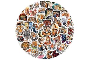 LYUNMU Juego de 100 pegatinas de tigre para coche, portátil, monopatín, bicicleta, ciclomotor, bicicleta, ordenador, adecuado para adultos y niños