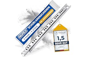 NEUFELD® Drawer Runners 342 mm - 17 mm Groove (including Mounting Materials) - Drawer Rail System - Rails for Drawers