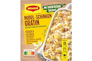 ‎MAGGI MAGGI Fix für Nudel-Schinken Gratin, überbackene Nudeln mit Schinken in Sahnesauce, 1er Pack (1x33g)