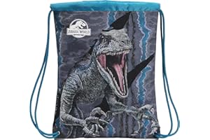 CYPBRANDS JURASSIC WORLD - Zaino a Sacco Junior, con Manici Regolabili, Multicolore (CyP Brands)