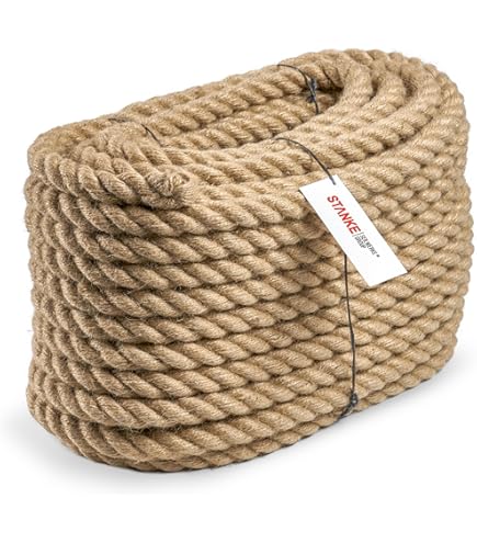 Corda nautica da 10 mm 10yds. Corda di cotone spessa ritorta per decorazione, Fermatende, Forniture artigianali / 30 ft = 10yd = 9 m - Italia