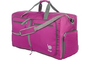bago Holdall Bags for Men & Women - 80L Spacious Holdall Bag with Shoe Compartment - Save Time & Travel The World in Style & Convenience - Durable, Lightweight & Foldable Duffle Bag (Pink)
