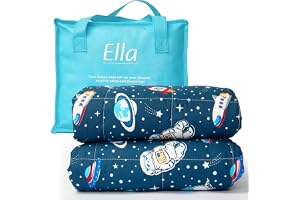 Ella Tyngdtäcke För Barn 3,2kg 100x150 cm - Avslappnande och lugnande filt för sömn - 7 lager, allergivänliga glaspärlor, mju