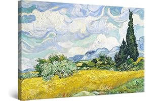 Startonight Impression Sur Toile Reproduction de Van Gogh sur un Champ de Céréales - Tableau Paysage - Decoration Murale Salon Moderne - Image sur Toile - 80 x 120 cm
