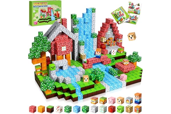 COOLJOYA Construction Magnetique Enfant Cube Magnétique 150 Pièces,Ensemble de Cubes de Construction Magnétiques, Jouet créatif Montessori pour Enfants à partir de 4 Ans