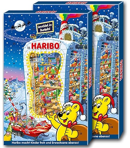 HARIBO Adventskalender 2025 - Geurkaarsjes - Feestelijk - 24 Deurtjes