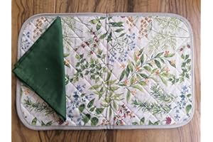 PAGO POCO NOVITA !!! Tovaglietta Americana Cotone Trapuntato con 1 tovagliolo Disegno EDERA.. MADE IN ITALY!!!!! (Edera)