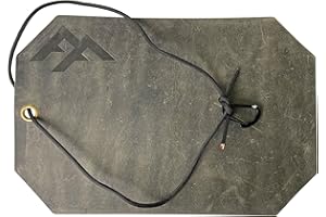 Forest Fundamentals™ Artisan Fire Mat | Handmade Thick Genuine Leather | Water & Flame Resistant | Tinder Shavings & Ferro Rods, Whittling & Flint Knapping Protection, Seat & Kneeling Mat (Green)