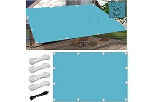 FLYSOUL Voiles Ombrages Rectangulaire 1.4x1.4M Imperméable Bache Ombrages, Toiles D'ombrages, Filet Ombrages, Protection Solaire Polyester pour Jardins balcons terrasses avec Oeillets et Cordons