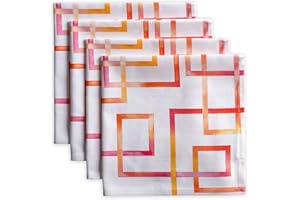 Maison d' Hermine Summer Maze, set di 4 tovaglioli in 100% cotone, morbidi e confortevoli, perfetti per cene di famiglia, matrimoni, cocktail, cucina, pagina iniziale, primavera e estate (45cm x 45cm)