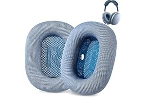 AHG Accessory House Global Upgraded Replacement airpods max ear Cushions pads compatible with Apple AirPods Max Headphones (Sky Blue). Silicone Lined Mesh/High-Density Foam/Strong Magnet