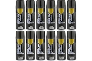 H HANSEL HOME Pintura Spray Negro Mate 400 Ml - Pack de 12 Unidades