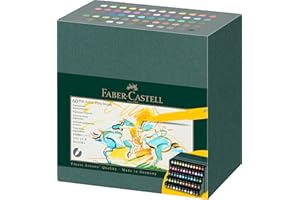 Faber-Castell 167193 - pisaki atramentowe Pitt Artist Pen Brush, pudełko 60 sztuk, zestaw pisaków pędzelkowych