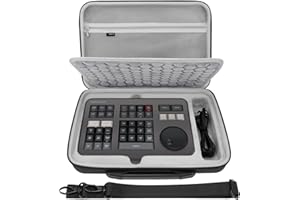 GEEKRIA Hartschalen-Reise-Tragetasche, EVA-Schutztasche, kompatibel mit Blackmagic Design Davinci Resolve Speed Editor, Davinci Resolve 17 Studio (Dunkelgrau)