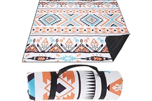 Hayisugal Picknickdecke 200x200 cm Stranddecke Sandfrei Wasserdicht Campingdecke Waschbar Strandunterlage Tragbare Picknickdecke für Strand,Picknick,Wandern,Park,Reisen, Boho K, 200 x 200 cm