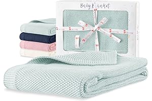 Sweety Fox - Copertina Neonato Bimbo e Bimba 80 x 100 cm - 100% Cotone Biologico - Coperta Neonato Blu Turchese - Accessorio Perfetto per Bambini - Nuova Idea Regalo per Neonati Bambino e Bambina