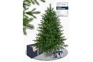 eveXmas Altair sztuczna choinka, 185 cm, zielona, 728 gałązek, 100% czubki PE, łącznie z metalowym stojakiem