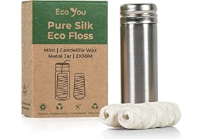 EcoYou Silk Floss | 2 Eco Floss + Dental Floss Holder | Mint & Candelilla Wax | Silk Dental Floss, Natural Floss, Biodegradable Floss, Organic Dental Floss, Biodegradable Dental Floss