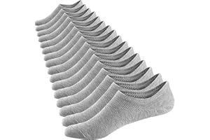 Ueither Calcetines Cortos Hombre Invisibles Respirable Calcetines tobilleros Algodón Antideslizantes