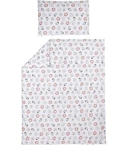 Housse De Couette Bébé 100% Coton Ikat - 100x135 Cm - Lavable Machine - Sable/Toffee - Literie Enfant Respirante
