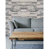 HANMERO® Papel Pintado Imitación Ladrillo, 3D Diseño Papel De Pared 