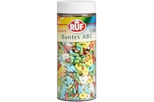 RUF ABC Sprinkles, Letter, Edible ABC Decoration for Cakes, Cup Cakes and Biscuits