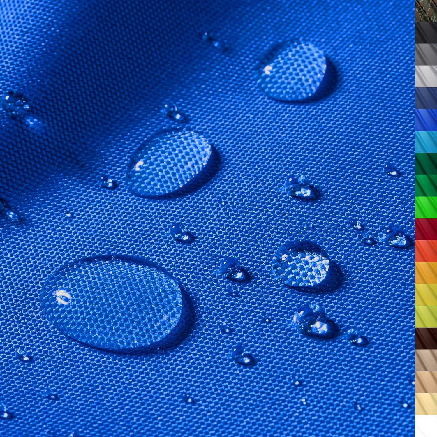 1buy3 "MONACO" Tejido de poliéster impermeable | 300cm x 160cm | Columna de agua 12.000 mm Color 15 | Azul | Tejido de poliéster 160cm de ancho por metro impermeable EXTERIOR