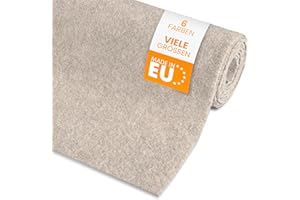 COMFLOR Felt Fabric Sold by the Metre (Beige, 206 x 250 cm) - Craft Felt Extra Thick (4.4 mm) - Needle Felt for Interior Lining for Camper Removal - Felt Roll, Felt Mat or Felt Underlay for Crafts