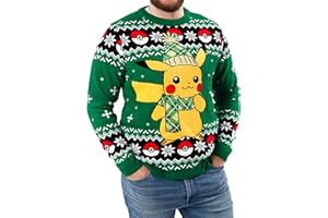 Pokémon Christmas Jumper | Pikachu Christmas Jumper | Men Xmas Jumper | Sizes Small to XX Large | Official Gamer Merchandise
