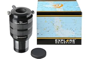 Explore Scientific Extensor de Enfoque 3X 50,8 mm/2" Lente Barlow para Aumentar la Distancia Focal para telescopios