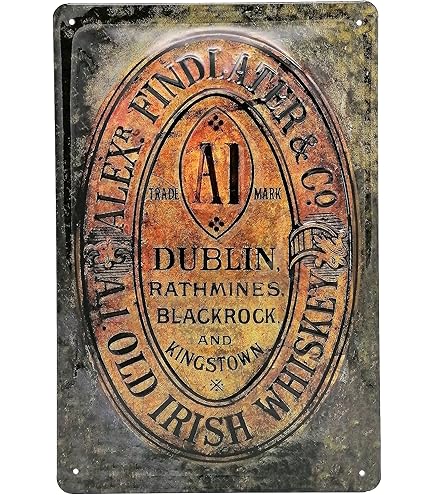 LANOLU Blechschild Retro Bar Deko, Bar Schild GIN, Cocktail Schild, Metallschild Vintage Dekoration Für Partyraum, Irish Pub, Küche 15x20