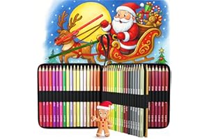 Zenacolor - 72 Crayon de Couleurs Professionnel, avec Trousse de Transport - Set de 72 Couleurs Uniques - Dessin, Esquisse, Coloration - Crayons de Couleur pour Adultes et Enfants