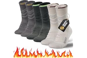 Rahhint 3 Paia Calzini da Trekking in Lana Merino Calze Termiche Calzini Inverno Calzini da Trekking per Donna e Uomo Taglia 31-52