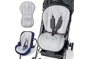 Orzbow Universal Sitzauflage Kinderwagen,Warm Sitzeinlage für Buggy mit Extra Polsterung,Weich Einlage für Kindersitz,75x46cm (Klassisch Grau)