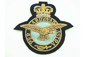 BRIGADE UK RAF Royal Air Force Deluxe Gold Bullion Wired Hand Made in UK Blazer Badge