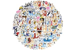 YANGSIW 100PC Blue Dog Stickers Vinyl Waterproof Decals Party Favors for Kids Cute Kawaii Stickers for Water Bottles Bikes Luggage Computer Skateboard Car Motorcycle …