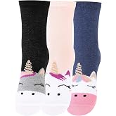 3'l&uuml; Unicorn Motifli Kız &Ccedil;ocuk &Ccedil;orapları - Renkli ve Dayanıklı Tasarım,