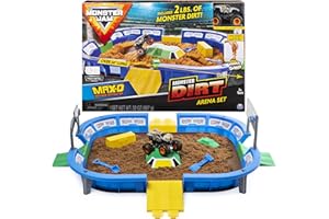 Monster Jam Monster Dirt Arena, riesiges Spielset mit Monster Dirt - Sand und exklusivem Truck (Maßstab 1:64)