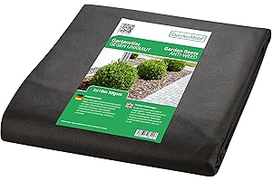GardenMate 2m x 10m Telo per Pacciamatura 50 g/m² - Telo Antistrappo Contro Le Erbacce - Elevata stabilizzazione ai Raggi UV - Permeabile - 2m x 10m = 20m²