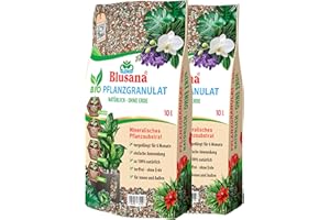 Blusana Mineral Plant Substrate for Plants | 6 Months Pre-Fertilised | 20 Litres Pumice Lava Stone Zeolite Clay Mix | Granules Fine-Medium Grain 2-5 mm | pH Neutral Hydroponics Drainage & Decoration